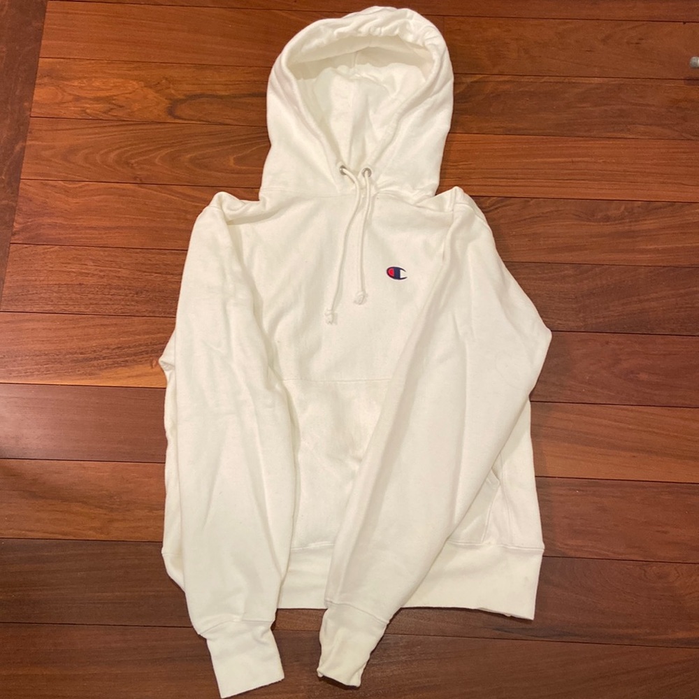 White Champion hoodie